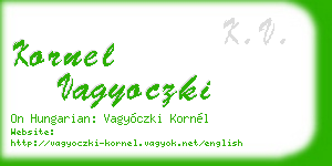 kornel vagyoczki business card