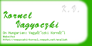 kornel vagyoczki business card